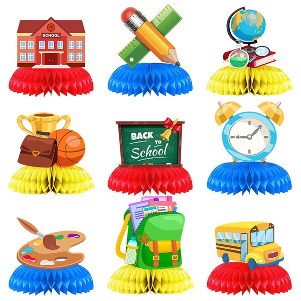 YumSur 9Pcs Back to School Decorations, Back to School Centerpieces