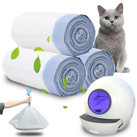 Xcivi 60 Count Litter Box Liners for Automatic Cat Box, 26 x 15.75 Inch, Drawstring Bags, Extra Large Universal Model