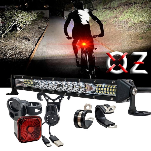 OZ-USA E Bike LED Headlight & Smart Rear Brake Light