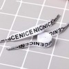 Daimay 4 Pairs Nice Text Printed Flat Shoelaces Replacement Shoelaces