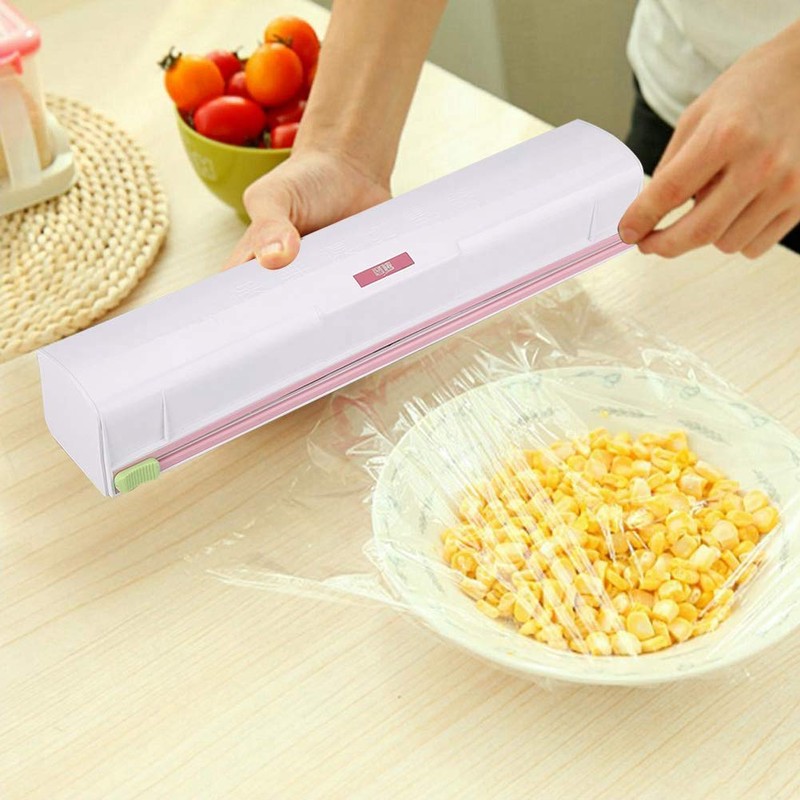 Wrap Organizer with Cutter, Wrap Cutter and Dispenser Kitchen Storage