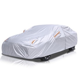 AMBARI Car Cover Composite Strong Material Compatible with Honda Civic Car Cover Waterproof Sun Protection Full Exterior Covers, Car Cover for Honda Civic Length up to 178 Inches