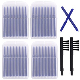 Fukaisu 32pcs Wax Guard Filters for Audien Hearing Aid, Hearing Aid Filters with Cleaning Brushes Practical Cleaning Tools Compatible with Audien