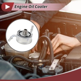 REPAIROCK Engine Oil Cooler for Ram 1500 V8 5.7L 2019-2024 Transmission Oil Cooler Trans Cooler with 1 Pc Bolt 1 Pc Washer No.68271639AC Aluminum Alloy 1 Pcs