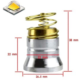 LUXNOVAQ [2 Pack] Flashlight Bulb, LED Replacement Bulbs Drop-in P60 Design Module for C2 G2 Z2 6P 9P G3 S3 D2, 1200LM 1 Mode LED Lamp Bulb Torch Repair Parts