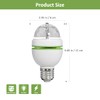 LED Ball Bulb Lamp, 3W E27 LED RGB Crystal Rotating