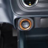 Unbranded Orange Aluminum Push Start Stop Button Trim Ring For