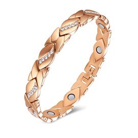 TPZORJX magnetarmband damen,magnetarmband damen gesundheit,Lymphdrainage Magnetarmband Damen Frauen Ultrastarke Magnete Magnetisches,armbänder damen,magnetarmband,magnetschmuck (Roségold)