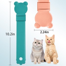 OKAMMY Cat Treat Squeeze Spoon Dispenser - Multifunctional Lickable Wet Cat Treat Dispenser for Cat Liquid Snack Cat Feeding Food Storage and Easy Hanging Cat Food Feeding Spoon (B P G)
