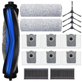 JKOISL Zubeh?r f??r ECOVACS DEEBOT X8 PRO Omni/ECOVACS DEEBOT X8 Omni, JKOISL 1*Main Rollb??rste 6*Staubbeutel 4*Seitenb??rsten 2*Filter 2*Mopp Wischt??cher, Ersatzteile Saugroboter Zubeh?rset