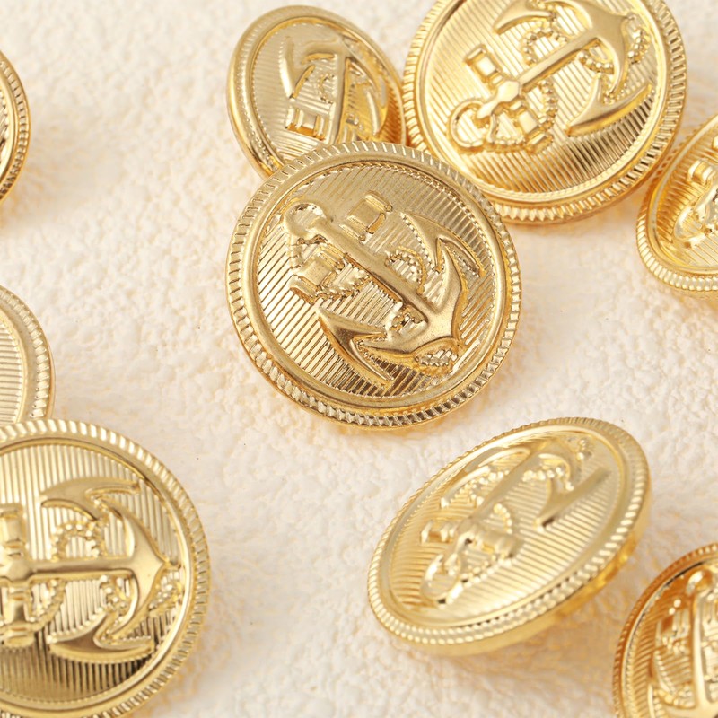 Ymapinc 14pcs Metal Gold Blazer Buttons Set - 18mm &