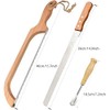 COREION Wooden Handle Bread Knife Set, Bow Shaped Dough Cutter