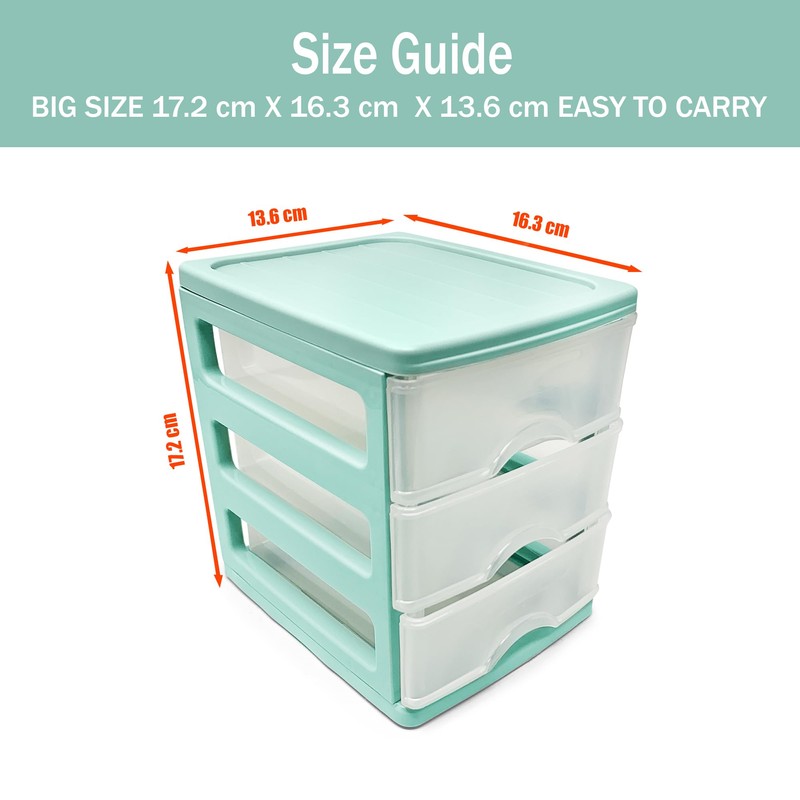 Plastic Desktop Storage Unit with Drawers, Stationary Arts Drawer Desktop