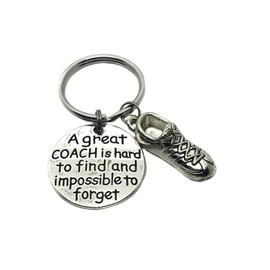 Running Coach Keychain, A Great Coach Is Hard To Find And Impossible To Forget, Cross Country Coach Gift, Track Coach Gift
