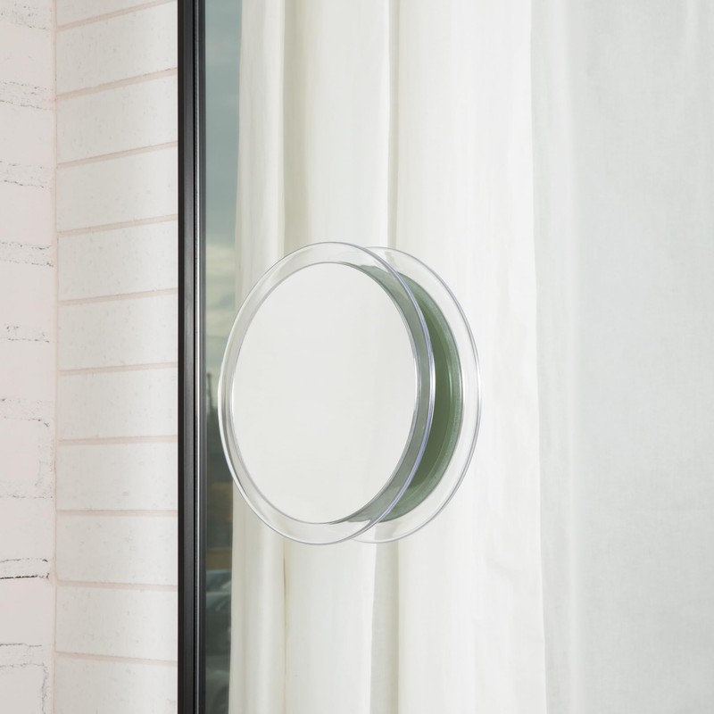 Jerdon Portable Travel Makeup Mirror – 9” Diameter Frame with