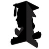Beistle 3D Girl Graduate Centerpiece, 10.75, Black by Beistle
