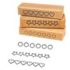 Wissppoott 3-Piece Wooden Rubber Stamp Set - 6-Star Rating Stamp,