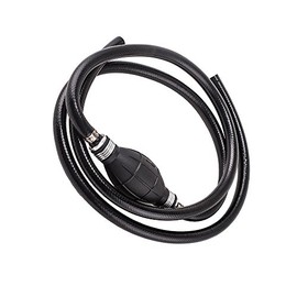 ZKer 6FT 1/4" (6mm) Nylon Braided Fuel Line with Primer Bulb Universal Marine Outboard Boat Fuel Hose Line Assembly Steel Hose Clamps Primer Bulb for Motor RVs