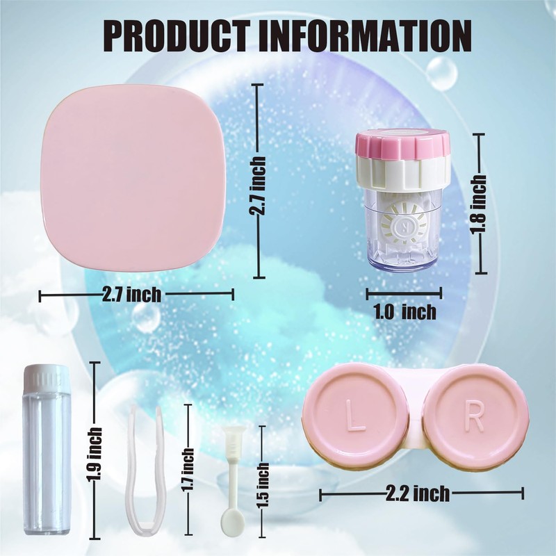 CADEVED Contact Lens Case Kit with Cleaner Washer, Contact Lenses