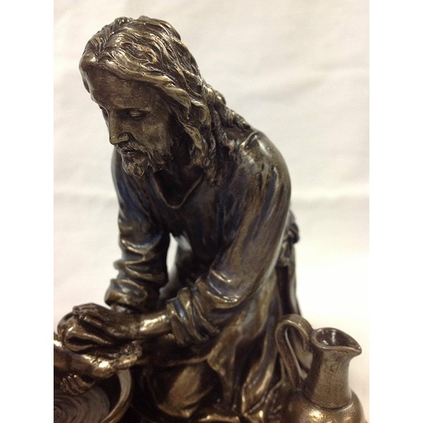 WU Unicorn Studios Jesus Washing His Disciple's Feet Statue Sculpture (Bronze)