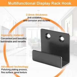 yeemeen U Angle Bracket, 6 Pieces Ceramic Tile Holders, U Hooks Stainless Steel, Ceramic Tile Display with Screw and Expansion Tube as Household Hooks or Display Stand