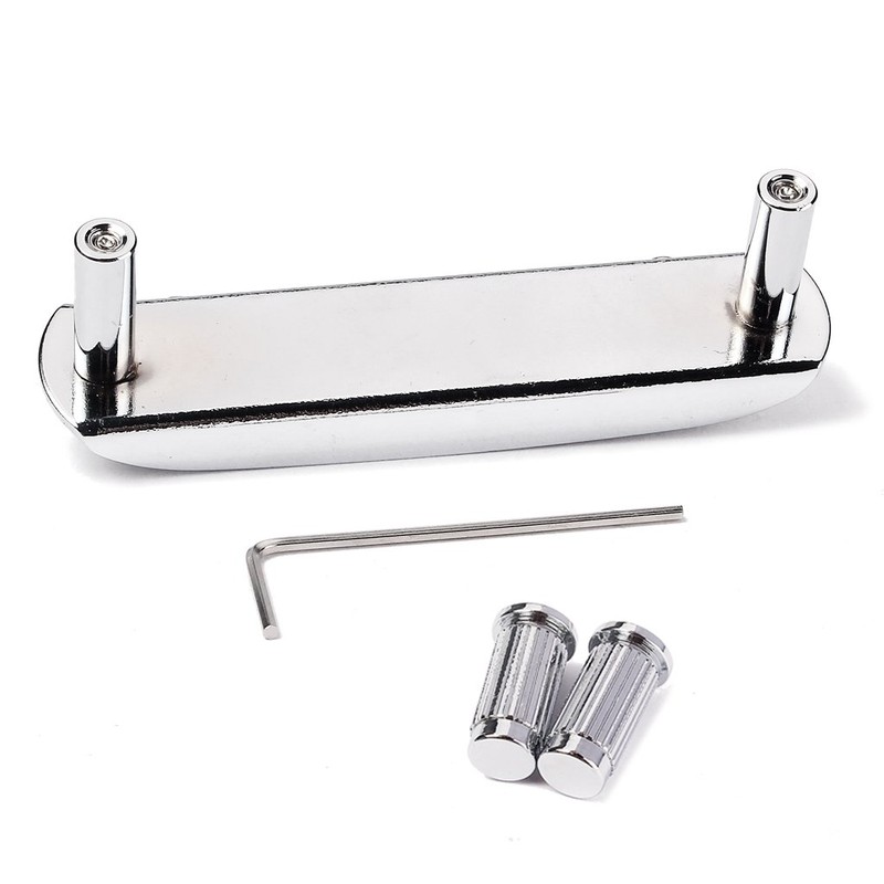 Alnicov Chrome Adjustable Saddle Bridge with Thimbles for Mustang Jaguar