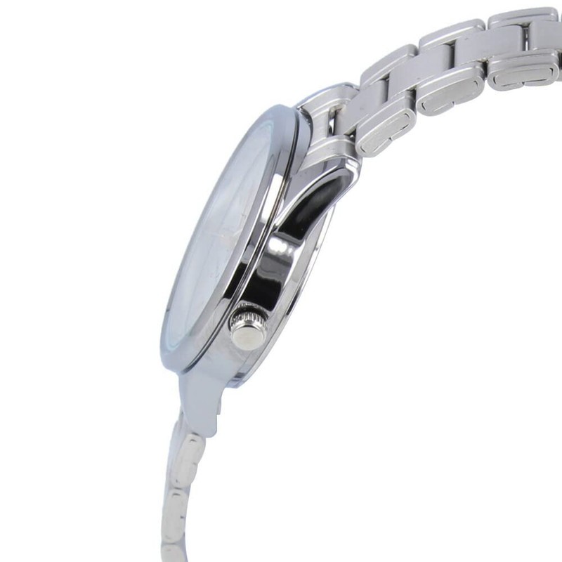 CASIO LTP-V005D-7B2 Women's Wristwatch, Quartz, Analog, Stainless Steel, Metal, Silver,