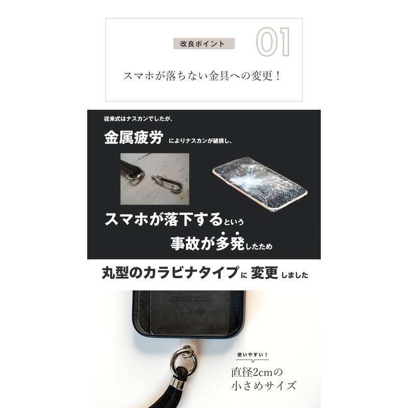 Smartphone Shoulder Smartphone Mobile Shoulder Strap Neck Strap (White/Silver)