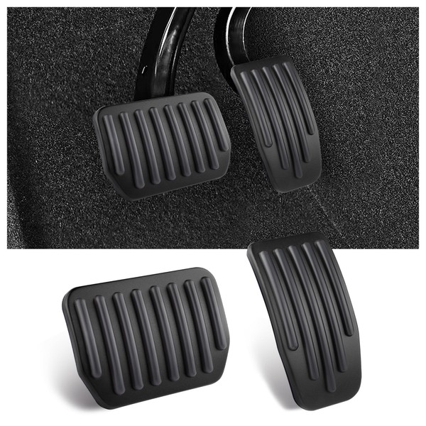 2PCS Anti-Slip Car Pedal Covers Compatible with Tesla Model 3 / Tesla Model Y Accessories,Driller-Free Car Accessories Gas & Brake Pedal Covers for Car Decorations & Safety (Black)