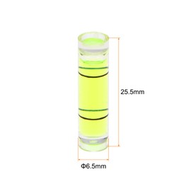 HARFINGTON 10pcs Small Cylindrical Bubble Level Vials 6.5x25.5mm PMMA Mini Horizontal Bubble Spirit Level Measuring Layout Tools for RV TV Picture Frame Hanging Tool Leveler