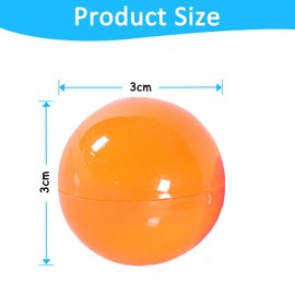 GOCUODE Pack of 50 Lottery Balls for Opening, 3 cm Raffle Balls, Lottery Hollow Balls, Small Fillable for Party Gifts, Party Event Props (Orange)