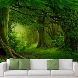 SIGNWIN Wall Mural Forest Removable Self-Adhesive Wallpaper Wall Decoration for Bedroom Living Room - 100x144 inches