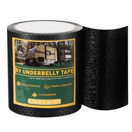 RV Underbelly Material Repair Tape, Flex Seal Belly Tape with Permanent Strong Adhesive for RV, Mobile Home, Camper Travel Trailer, RV Awning Tear Repair Kit, Waterproof, 4 INCH x 20 Feet