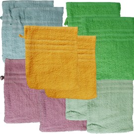 Unbekannt Pack of 10 Wash Mitt Plain Terry Cloth Approx. 15 x 21 cm 100% Cotton Assorted