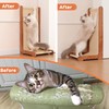 Large Cat Scratching Post for Indoor Cats,26.8'' Solid Wood Frame