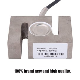Load Sensor S Type Load Cell Scale Sensor High Precision Weighting Sensor with Cable for Mixing Station, Batching Machine, Asphalt Station, etc.(2000kg)