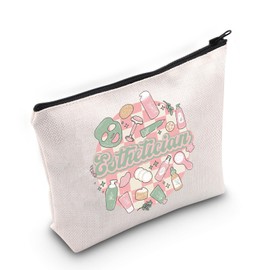 MEIKIUP Esthetician Makeup Bag Esthetician Gifts for Beautician Skin Care Skin Therapist Cosmetic Bag Beauty Stylist Gift (Esthetician bag)