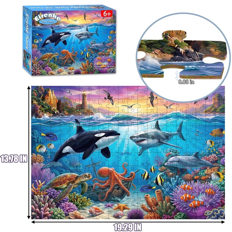 Puzzles for Kids Ages 6-8 Year Old - Underwater World,