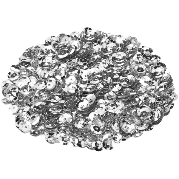 Efco 1026891 Sequins Round Cupped ø 6 mm 40 g / ~ 4.000 pcs. Silver