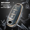 HIBEYO TPU Key Fob Cover with Keychains for Infiniti QX50