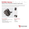 Carling Technologies RA901-VB-B-9-V X4 Switch, Rocker, Spst, 16A, 250V, Black