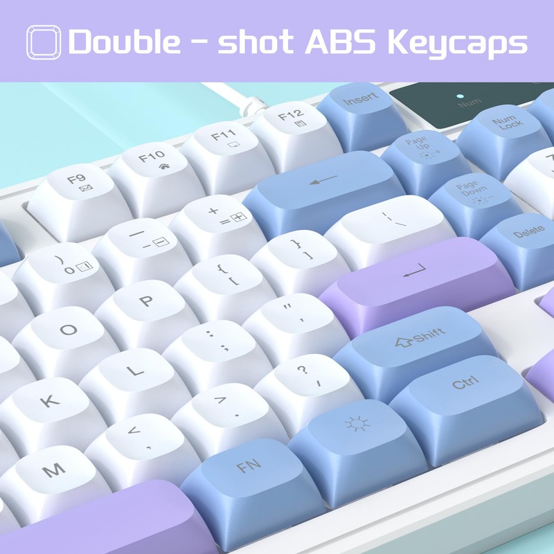 MageGee RGB Gaming Keyboard and Mouse Combo, GK980 Wired Backlit