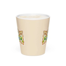 CW Collectibles and Antiques Hiking Trail Map Latte mug