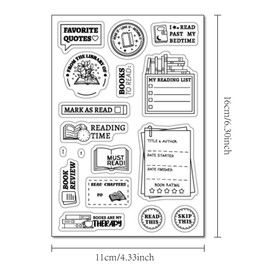 arriettycraft Book Reads Label Clear Stamps for Planners Journals from The Library of Book Reading Name Plans Rubber Stamps for Books Reading Journals Scrapbooking Decoration