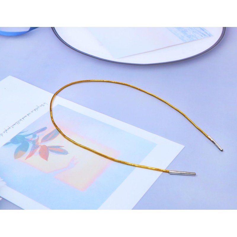 ONLYKXY 60pcs Elastic Cord with Metal End Soft Stretch Band