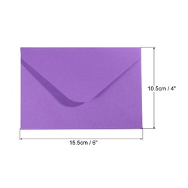 PATIKIL Mini Envelopes, 50 Pack Gift Cards Business Cards Envelope for Greeting Weddings, Purple