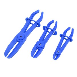 JNNJ Hose Clamp Pliers, 3 Pack Line Pinch Clamps Set, 3 Size Plastic Hose Pinching Off Pliers for Auto Radiator, Brake, Gas, Coolant Hoses Fuel Lines, Vehicle Tools Accessories(Blue)