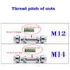 VOSANTU M12 304 Stainless Steel Anti-Theft Locking Nuts P1.75 Security