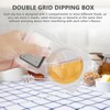 40pcs Double Compartment Condiment Container with Lids Leak-proof Transparent 2