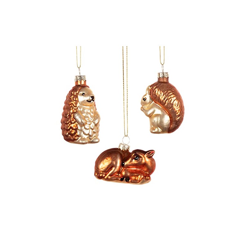 Sass & Belle Woodland Creature Baubles - Set of 3